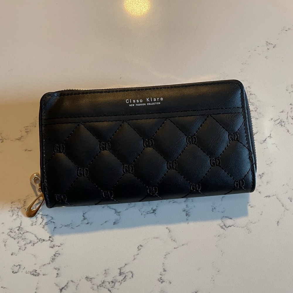 Brand New Double Zip Wallet with Wristlet